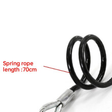 Trailer Safety Towing Cable Without Hook 3500lbs Load Bearing 70CM Maximum Extension Length Spring Towing Rope for RV
