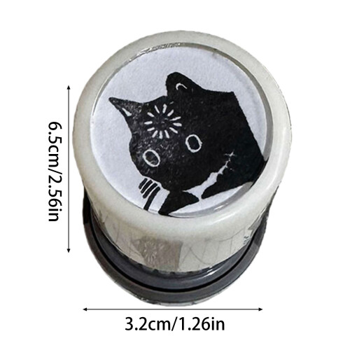 Adorable Cats Shape Small Stamp Plastic Texture for Journaling 1
