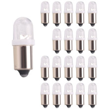 20Stk BA9S 1895 H6W 53 57 Bajonett-LED-GlüHbirnen für Autokartenlampe 12V Weiß