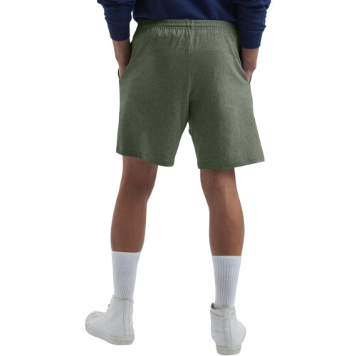 Hanes Men Jersey Pocket Short (M) CamoGreenHeather 1