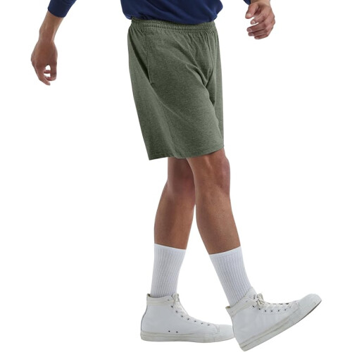 Hanes Men Jersey Pocket Short (M) CamoGreenHeather 2