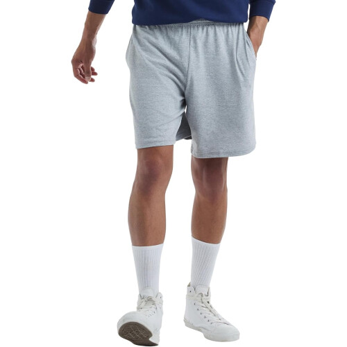 Hanes Men Jersey Pocket Short (M) Light Steel