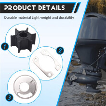 Boat Motor 682-W0078-00 682-W0078-01 682-W0078-A1 18-3148 Water Pump Repair Kit with Housing for 9.9HP 15HP