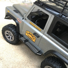 Metalen Pedaal Zijplaat Slider voor MN D90 MN-90 MN98 MN99 MN99S 1/12 RC Auto Upgrade Onderdelen Accessoires Zilver