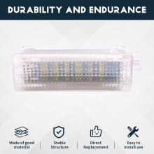 2 St LED-Dörrbelysning, Fotutrymme, Bagageutrymme, Handskfacklampa för X5 E70 F15 X3 E83 F25 X1 E84 X6 E71