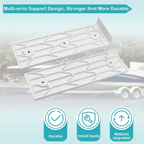 Deslizadores e Plataformas para Reboque de  para Lançamento e Carregamento Mais Fáceis, 3x10 Polegadas, Lonas para Reboque de , Brancas 2