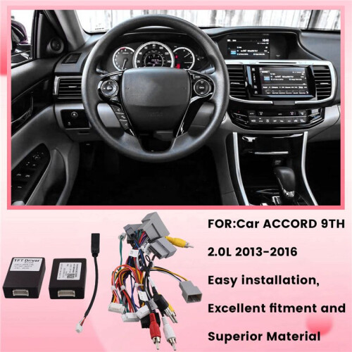 Car Radio Canbus Box for  ACCORD 9TH 2.0L 2014-2017 Auto Wiring Harness Power Cable Decoder Adapter 1