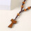 Chapelet élégant en bois de 8mm, perles avec croix pour la 4