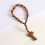 Chapelet élégant en bois de 8mm, perles avec croix pour la 7