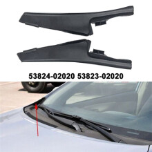 1Pair Front Side Corner Windshield Panel Protectors 53823-02020 53824-02020 for 2007-2013 Windshield Wrap Trim
