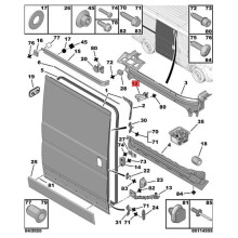 1616813580 Left Door Pulley Bracket Door Guide Sleeve for Ducato Mk3 Boxer Jumper 06-20 1436638
