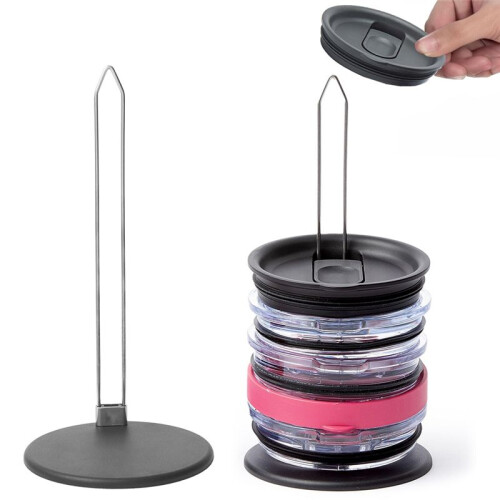 2PCS Revolutionary Lid Organizer Slim Vertical Storage for  to 10 Lids 2
