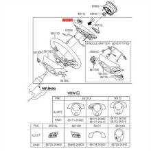 Steering Wheel Control Button for Forte Shuma Cerato Koup 2008 + Left 967002K000
