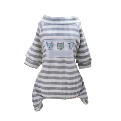 Hundepyjama Welpen-Jumpsuit Grau Größe M Polyester 1