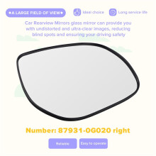 For  Prado 2010-2013 2014 2015 2016- 2019 Car Mirrors Part Outer Rearview Side Mirror Lens 87931-0G020 Right