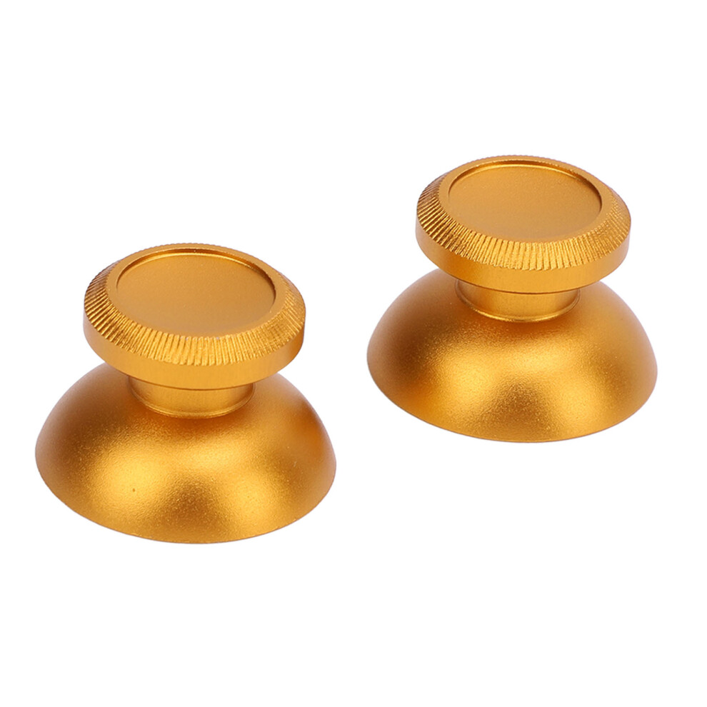 2Pcs Aluminum Alloy Thumbstick Caps For Gaming Console Controller Yellow 4961390837385