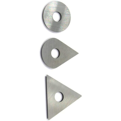 3pcs Carbide Paint Scraper Blades Round, Triangular and Drop Shaped Blades for Removing Paint, Glue,Grout 1