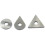 3pcs Carbide Paint Scraper Blades Round, Triangular and Drop Shaped Blades for Removing Paint, Glue,Grout 3