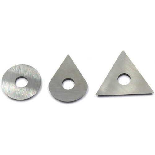 3pcs Carbide Paint Scraper Blades Round, Triangular and Drop Shaped Blades for Removing Paint, Glue,Grout 2