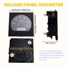 Universal 140mm Diameter Truck Speedometer Odometer 0-125km/H with Backlight 9-36V