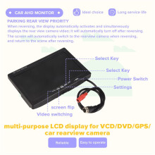 Car AHD Rear View Camera with Monitor for Truck Parking Trailer 24V Reverse Camera, Reverse Image 7 Inch Car Monitor,10m