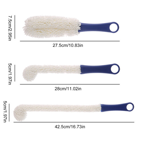 3Pack Flexible Bottle Brushes Foams Multifunctional Wine Glass 2