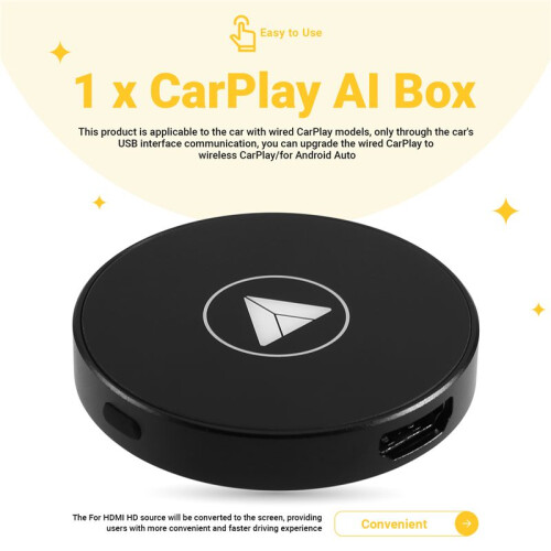HD2CP Pro Wireless CarPlay AI Box for Android Auto Box 2K HD -Compatible Input Carplay/for Android Atuo Box 1
