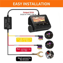 3X per 70mai Hardwire Kit UP03 Solo Porta di Tipo C per 70mai A810 X200 Omni M500 Linea di Alimentazione per Monitor di Parcheggio 24 Ore (A)