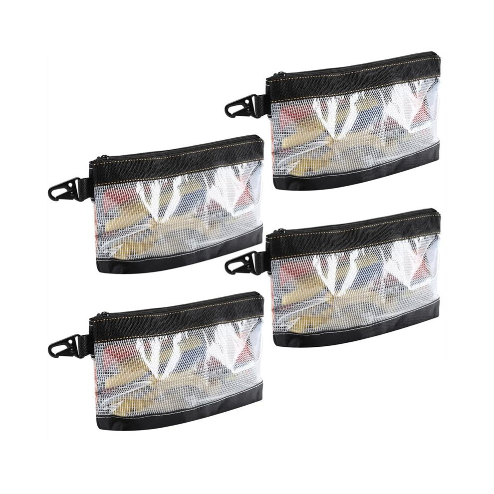4 Pcs Small Tool Zipper Pouch, Portable Tool Bag, Small Transparent Pvc Material, Bank Bag, Waterproof And Antistatic 4711834808293