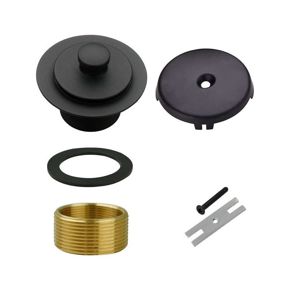 Tub Drain And Overflow Kit With Single Hole Overflow Faceplate Universal All Metal Lift & Turn Black Bathtub Drain Kit 4713920612920