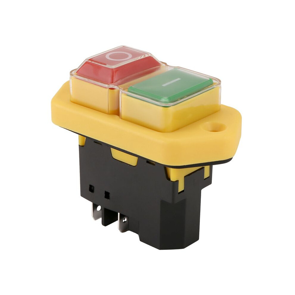 Yh02-A Electromagnetic 220V 15A 5Pin Start Push Button For Machine Tool Equipment Waterproof Panel 4712189259891
