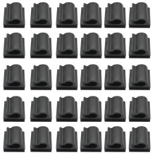 100PCS Solar Photovoltaic Panel Wire Clips Intersect PV Cable Clamp for Solar Frame Bracket Black
