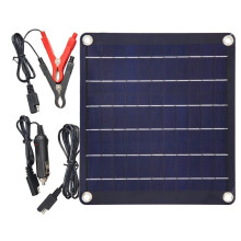 Kit Pannello Solare da 10 W Caricatore di Mantenimento Solare Impermeabile da 12 V Caricabatterie Portatile Ad Energia Solare Mantenitore di Batteria
