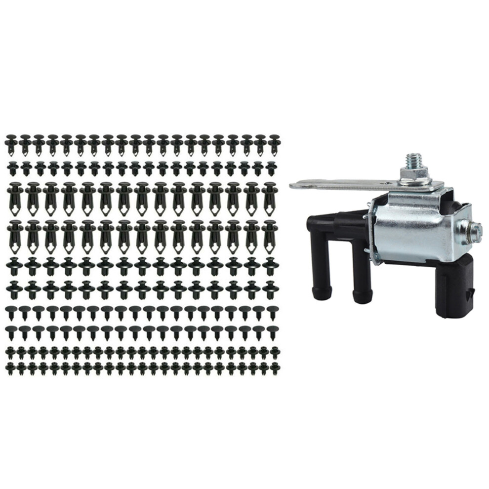190 Pcs Car Push Pin Rivet Trim Clips & 1X Canister Purge Solenoid Valve For 6 626 Mpv Mx5 Rx-8 Protege 6033193085107