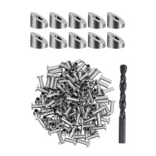 120Pcs T316 Stainless Steel 1/4 Inch 30 Degree Angle Beveled Washer with 120 Pack Stainless Steel Protector Sleeves