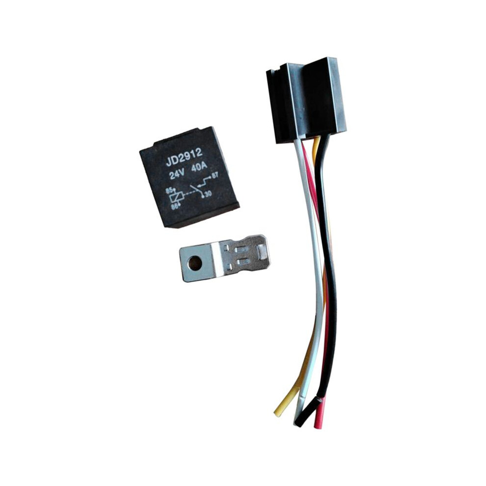 Waterproof Automotive Relay 24V 40A, 4Pin, Car Relay With Harness Socket Iron Back Automotive Relay Metal Socket 6031368524062