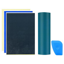 Papier de Gravure Laser, avec Grattoir Bleu pour Marquage et Gravure Laser à Fibre sur Métal, Céramique, Verre