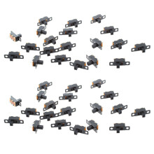 40Pcs 5V 0.3 A Size Black SPDT Slide for Small DIY Power Electronic Projects