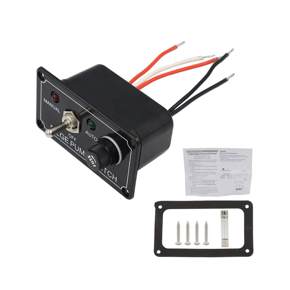 Modification Panel 12V5a Rocker Panel With Indicator Light Manual-Off-Aut For Car Boat Marine Rv 6033193039469