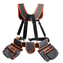 Ceinture à Outils Robuste, Ceinture à Outils Utilitaire RéGlable avec Bretelles, 19 Poches pour ÉLectricien, Plomberie et RéParation.