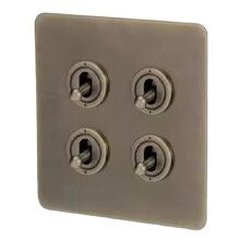 Interrupteur à Bascule 220 V, Prises et Interrupteurs en Bronze Vintage, Interrupteurs Muraux, Variateur D'Intensité, Plaque de Prise Murale, F
