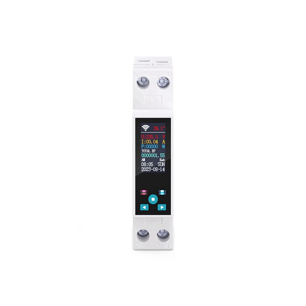 50A Tuya Wifi Circuit Breaker Lcd Meter Kwh Power Metering Timer Relay Remote Control Life 4714027917833