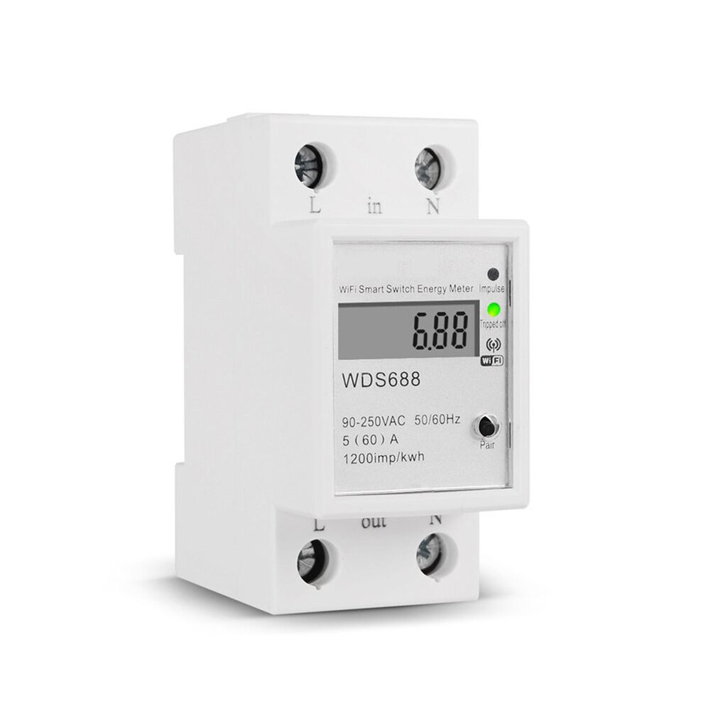 Digital Electric Consumption Kwh Din Rail Meter Wifi Power Meter Watt Remote Control Monitor 4711604009288