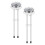 2pcs 48mm Toilet Tank Buttons, Flush Valve Dual Push Button Replacement for Glacier Bay Aquasource AquaSource 1