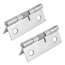 2X Bisagra de puerta de resorte de traccion de cierre automatico de acero inoxidable de longitud de 2 pulgadas