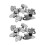 20 pz Cabinet caricato a molla di ferro dritto Loop Toggle  45 mm Lunghezza 1