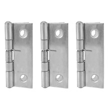 3X Bisagra de puerta de resorte de traccion de cierre automatico de acero inoxidable de longitud de 2 pulgadas