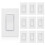 Matte White Single Pole Decorator Light  15Amp, 120-277V, Paddle Rocker Replacement, /Off Wall ,10 Pack 1