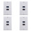 4X 2Port +USB 3.0 Female Wall Face Plate Panel Outlet Socket Extender White 1