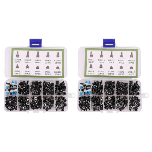 10 Kinds Values 360PCS Tactile Push Button  Micro-Trigger  Momentary Tact Assortment